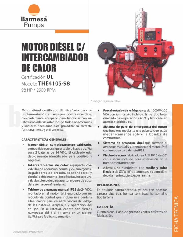 MOTOR DIESEL UL THE4105-98 - Image 3